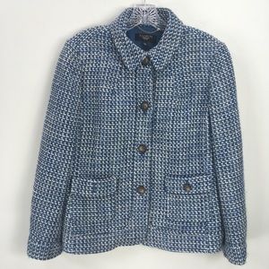 Wool Blazer Jacket Tweed Boucle